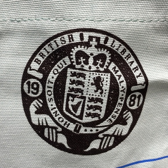 British Library Tote Bag, Blue Library Card, NWT - Picture 3 of 8